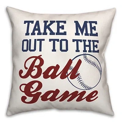 Kirkland's Take Me Out To The Ball Game Pillow In White