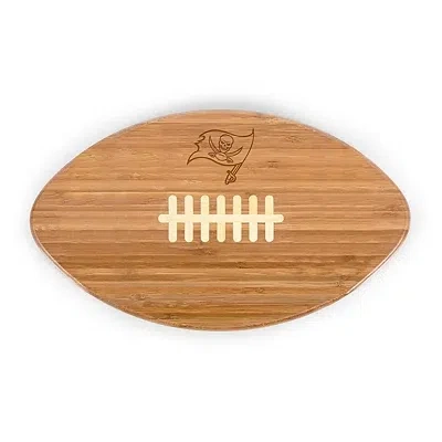 Kirkland's Tampa Bay Buccaneers Bamboo Football Cutting Board In Brown