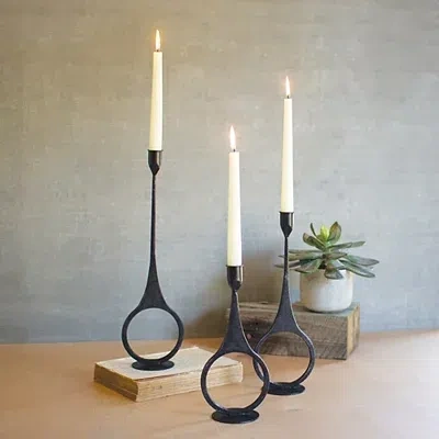 Kirkland's Taper Candle Holders In Black