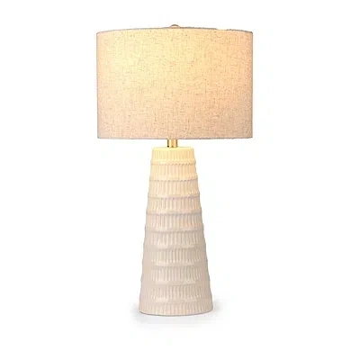 Kirkland's Tapered Ceramic Table Lamp In White