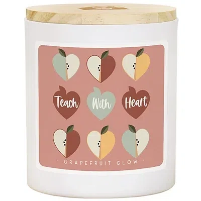 Kirkland's Teach With Heart Grapefruit Glow 2-wick Jar Candle In Multi