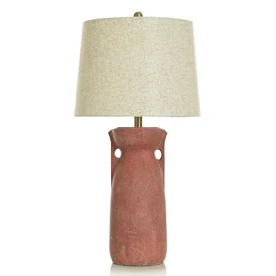 Kirkland's Textured Cement Table Lamp In Orange