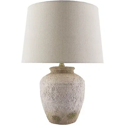 Kirkland's Textured Ceramic Lia Table Lamp In White