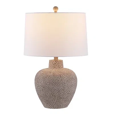 Kirkland's Textured Dot Kei Table Lamp In White