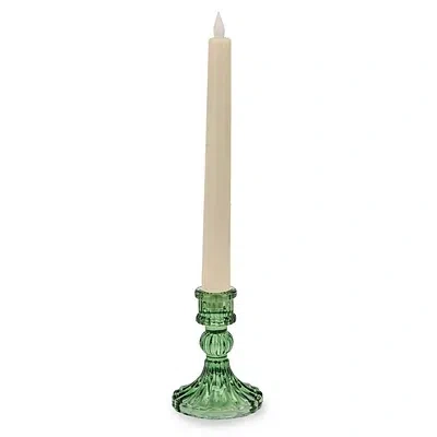 Kirkland's Textured Glass Taper Candle Holder In Green