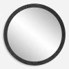 Kirkland's Textured Round Frame Wall Mirror In Black