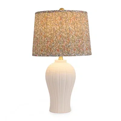 Kirkland's Textured Table Lamp With Floral Shade In Multi