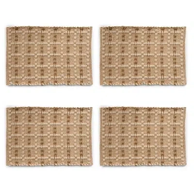 Kirkland's Textured Woven Placemats In Brown