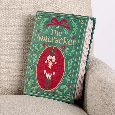 Kirkland's The Nutcracker Book Shaped Pillow In Green