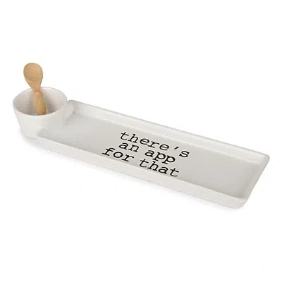 Kirkland's Theres An App For That Serving Platter In White