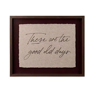 Kirkland's These Are The Good Old Days Wall Plaque In Multi