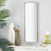 Kirkland's Thin Iron Frame Curved Corner Mirror In Gold