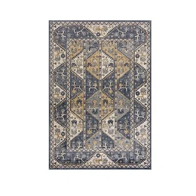 Kirkland's Tile Border Area Rug In Multi