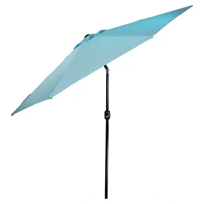 Kirkland's Tilt Hand Crank Outdoor Umbrella In Blue