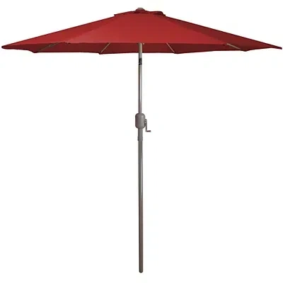 Kirkland's Tilt Hand Crank Outdoor Umbrella In Red