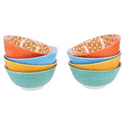 Kirkland's Toccata Colorful Stoneware Bowls In Multi