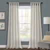 Kirkland's Top Knotted Burlap Curtain Panel Set In White