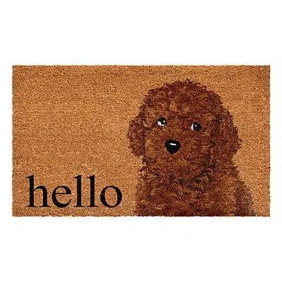 Kirkland's Toy Poodle Hello Doormat In Brown