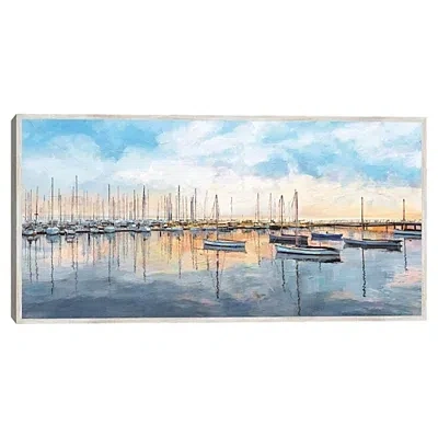 Kirkland's Tranquil Harbor Framed Canvas Art Print In Multi