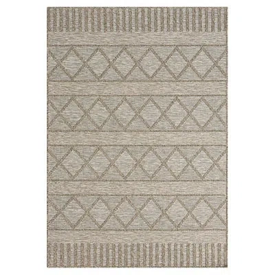 Kirkland's Transitional Stripes Outdoor Rug In Brown