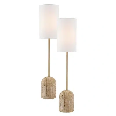 Kirkland's Travertine Carolina Buffet Lamps In Neutral