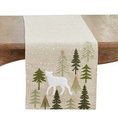 Kirkland's Trees And Reindeer Table Runner In Multi