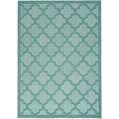 Kirkland's Trellis Indoor/outdoor Area Rug In Green