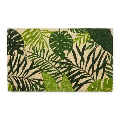 Kirkland's Tropical Fronds Doormat In Green
