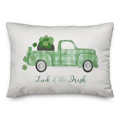Kirkland's Truck Luck Of The Irish Throw Pillow In Green