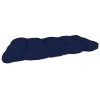 Kirkland's Tufted Canvas Outdoor Bench Cushion In Blue