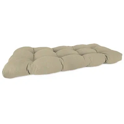 Kirkland's Tufted Canvas Outdoor Bench Cushion In Brown