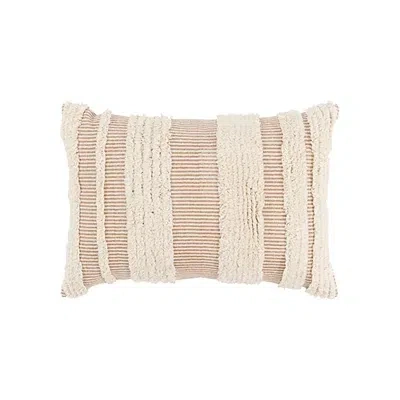 Kirkland's Tufted Stripes Lumbar Pillow In Neutral