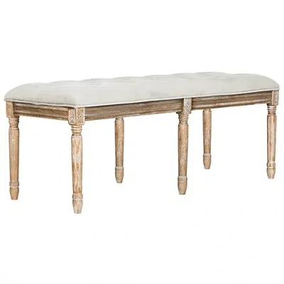 Kirkland's Tufted Velvet Lucita Bench In Gray