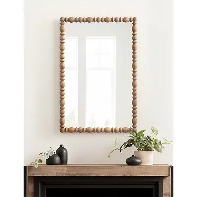 Kirkland's Turned Wood Frame Wall Mirror In Brown