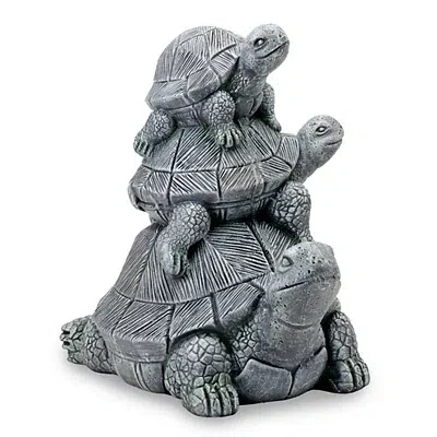 Kirkland's Turtle Trio Outdoor Statue In Gray
