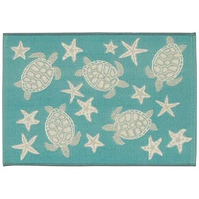 Kirkland's Turtles Indoor/outdoor Rug In Multi