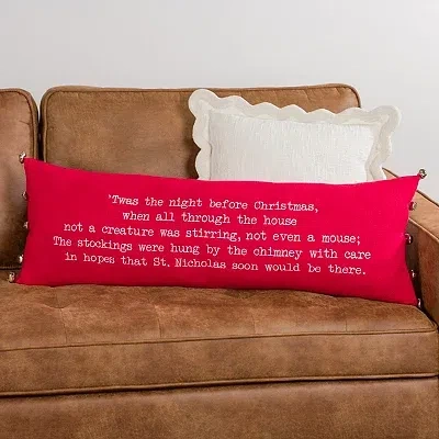 Kirkland's Twas The Night Before Christmas Lumbar Pillow In Red