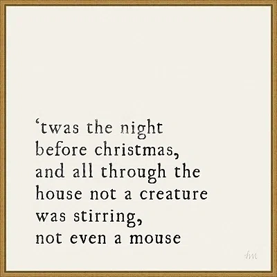 Kirkland's Twas The Night Gold Framed Canvas Art Print In Multi