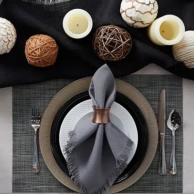 Kirkland's Tweed Placemats In Gray