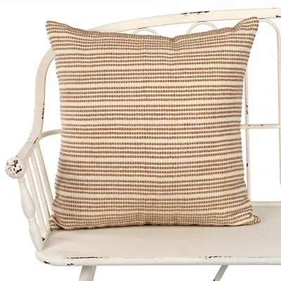 Kirkland's Tweed Stripe Outdoor Pillow In Brown