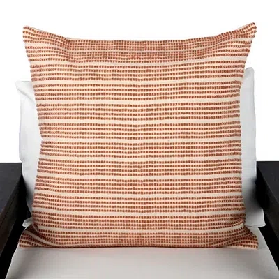 Kirkland's Tweed Stripe Outdoor Pillow In Orange