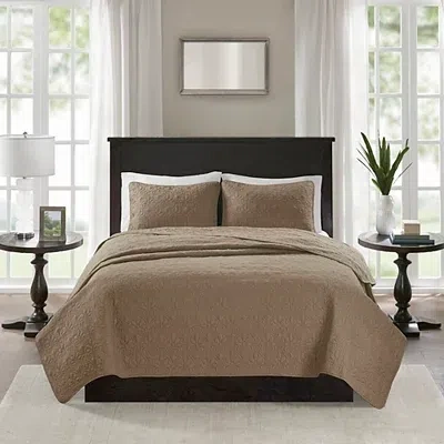 Kirkland's Twin Xl Coverlet Set In Brown