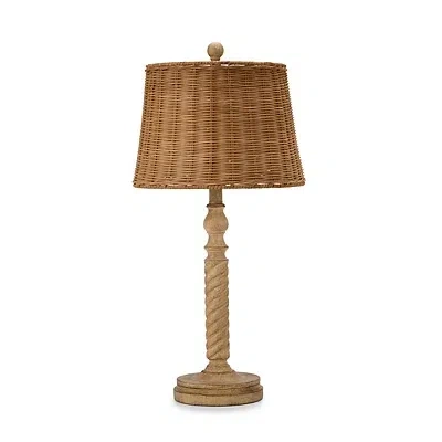 Kirkland's Twisted Rattan Shade Table Lamp In Brown