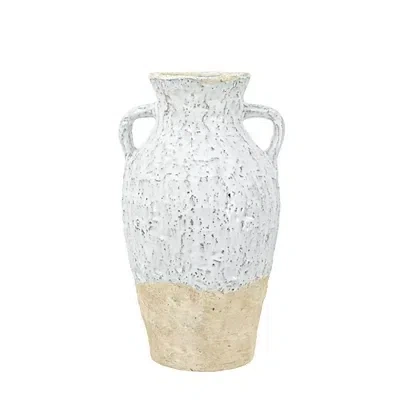 Kirkland's Two-tone Ceramic Jug Vase With Handles In Multi
