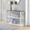 Kirkland's Two-tone Double X Sides Console Table In White