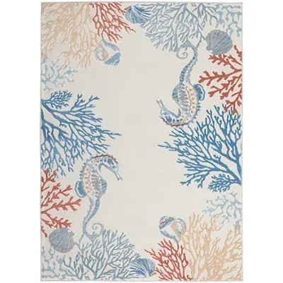Kirkland's Underwater Paradise Area Rug In Neutral