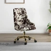 Kirkland's Upholstered Cow Print Office Chair In Brown