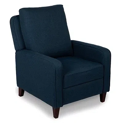 Kirkland's Upholstered Dalton Recliner In Blue