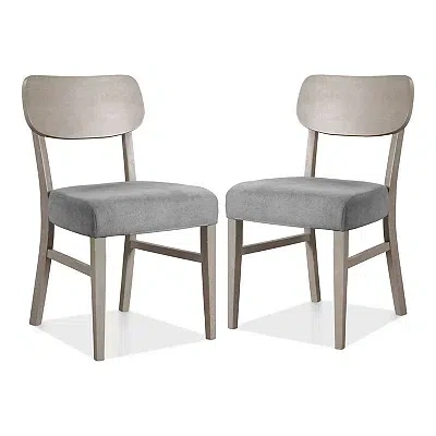 Kirkland's Upholstered Porter Dining Chairs In Gray