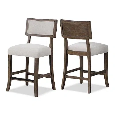 Kirkland's Upholstered Sarena Counter Stools In Brown